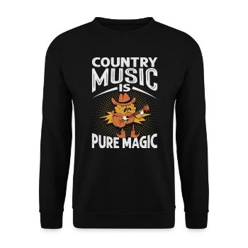 Country Music Is Pure Magic - Concerts - Musician - Unisex Sweatshirt - black - Front - Alina (178cm) & Michal (187cm)
