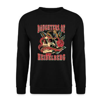 Heidelberg Power-Frau daughters of Heidelberg - Unisex Pullover - Schwarz - Vorne - Alina (178cm) & Michal (187cm)