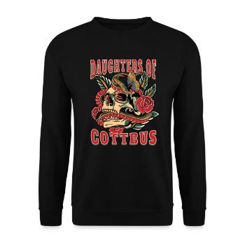 Cottbus Frau Geschenk daughters of Cottbus Frauen - Unisex Pullover - Schwarz - Vorne - Alina (178cm) & Michal (187cm)