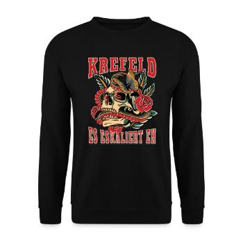 Krefeld femme cadeau ça s’intensifie de toute façon femmes - Sweat-shirt Unisexe - noir - Devant - Alina (178cm) & Michal (187cm)