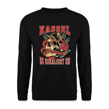 Cadeau femme Kassel ça s’intensifie quand même Femmes Kassel - Sweat-shirt Unisexe - noir - Devant - Alina (178cm) & Michal (187cm)