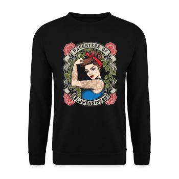 Schwenningen Cadeau aux filles de Schwenningen - Sweat-shirt Unisexe - noir - Devant - Alina (178cm) & Michal (187cm)