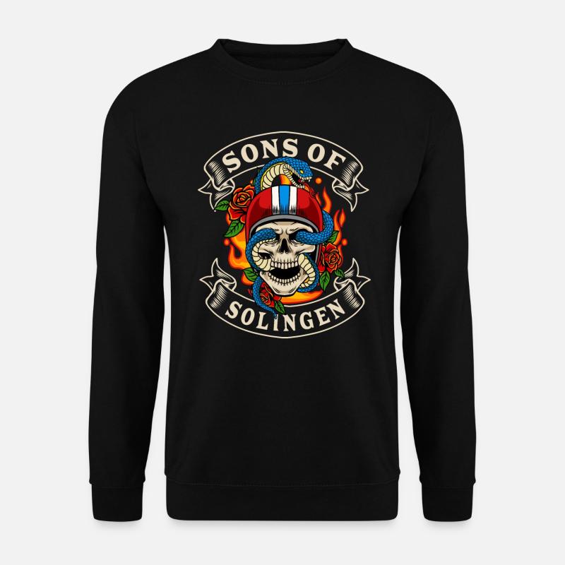 Solingen Biker Geschenk sons of Solingen - Unisex Pullover - Schwarz
