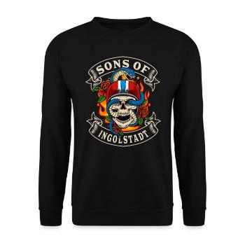 Ingolstadt Biker Gift fils d’Ingolstadt - Sweat-shirt Unisexe - noir - Devant - Alina (178cm) & Michal (187cm)