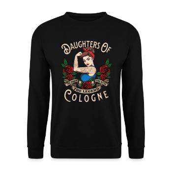 Cologne Femme Cadeau filles de Cologne Fan - Sweat-shirt Unisexe - noir - Devant - Alina (178cm) & Michal (187cm)