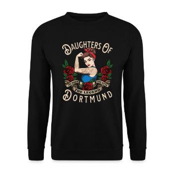 Dortmund Frau Geschenk filles de Dortmund - Sweat-shirt Unisexe - noir - Devant - Alina (178cm) & Michal (187cm)