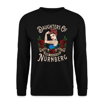 Nürnberg Frau Geschenk filles de Nuremberg - Sweat-shirt Unisexe - noir - Devant - Alina (178cm) & Michal (187cm)