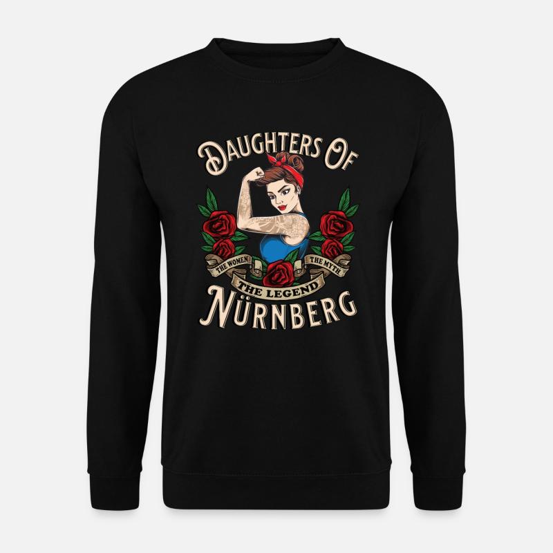 Nürnberg Frau Geschenk daughters of Nürnberg - Unisex Pullover - Schwarz