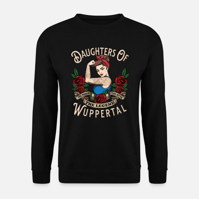 Wuppertal Frau Geschenk daughters of Wuppertal - Unisex Pullover - Schwarz