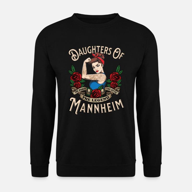 Mannheim Frau Geschenk daughters of Mannheim - Unisex Pullover - Schwarz