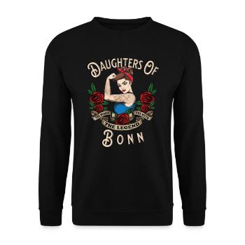 Bonn Frau Geschenk daughters of Bonn Frauen - Unisex Sweatshirt - black - Front - Alina (178cm) & Michal (187cm)