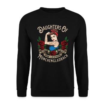 Mönchengladbach Frau filles de Mönchengladbach - Sweat-shirt Unisexe - noir - Devant - Alina (178cm) & Michal (187cm)