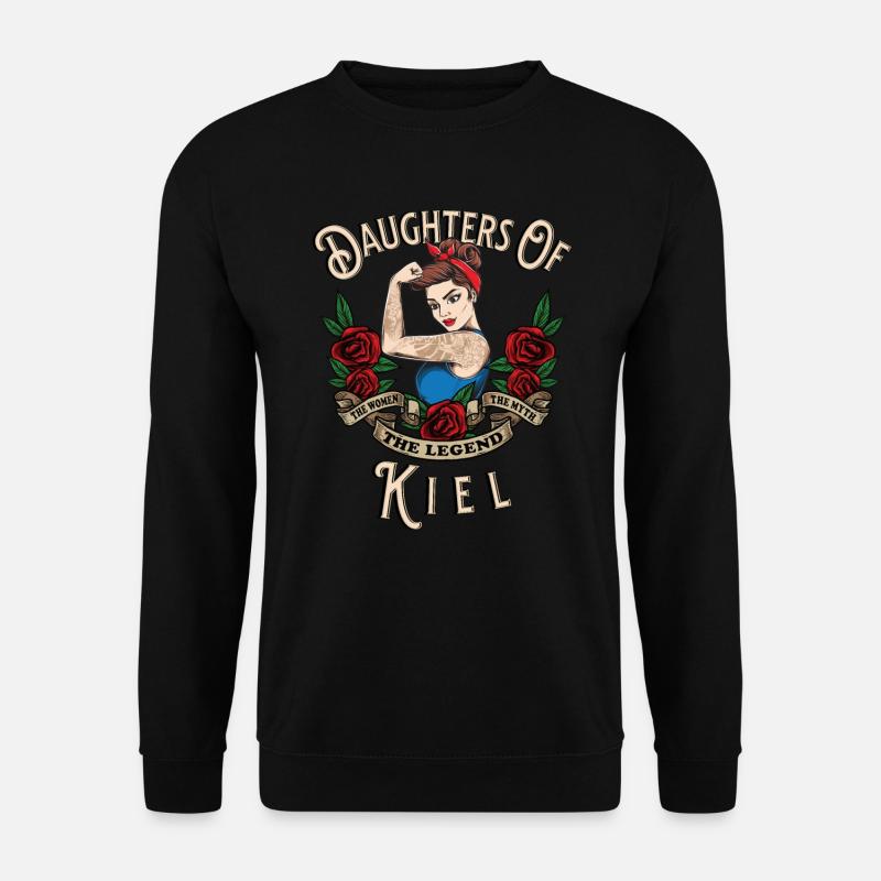 Kiel Frau Geschenk daughters of Kiel Frauen - Unisex Pullover - Schwarz