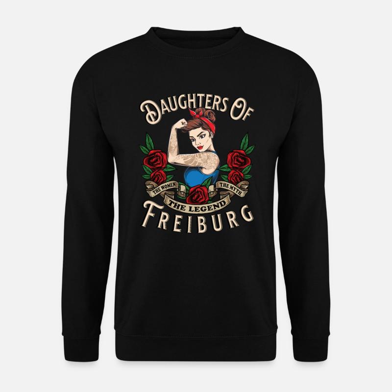 Freiburg Frau Geschenk daughters of Freiburg - Unisex Pullover - Schwarz