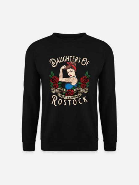 Rostock Frau Geschenk daughters of Rostock Frauen - Unisex Pullover - Schwarz