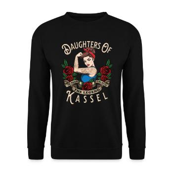 Kassel Frau Geschenk filles de Kassel Frauen - Sweat-shirt Unisexe - noir - Devant - Alina (178cm) & Michal (187cm)