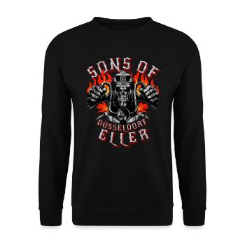 Düsseldorf sons of Eller - Unisex Pullover - Schwarz - Vorne - Alina (178cm) & Michal (187cm)