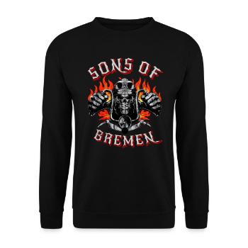 Brême Motard Geschenk fils de Brême - Sweat-shirt Unisexe - noir - Devant - Alina (178cm) & Michal (187cm)