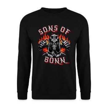Bonn Biker Geschenk fils de Bonn - Sweat-shirt Unisexe - noir - Devant - Alina (178cm) & Michal (187cm)