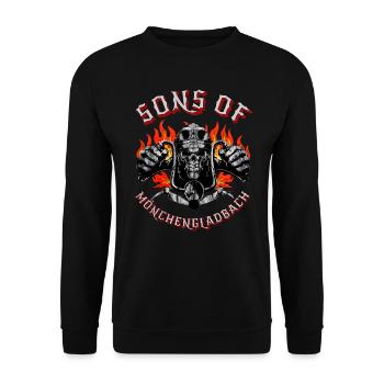 Motard Geschenk fils de Mönchengladbach - Sweat-shirt Unisexe - noir - Devant - Alina (178cm) & Michal (187cm)