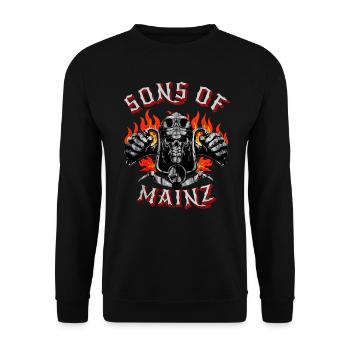 Mayence Biker Geschenk fils de Mayence - Sweat-shirt Unisexe - noir - Devant - Alina (178cm) & Michal (187cm)