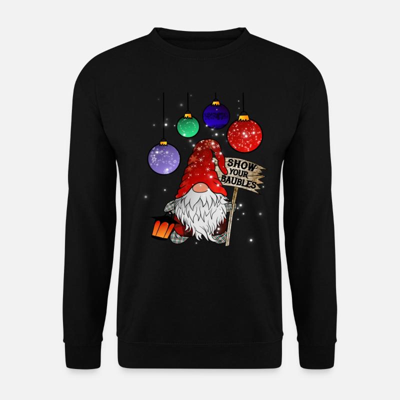 Gnome Noël Nain Joyeux Noël - Sweat-shirt Unisexe - noir