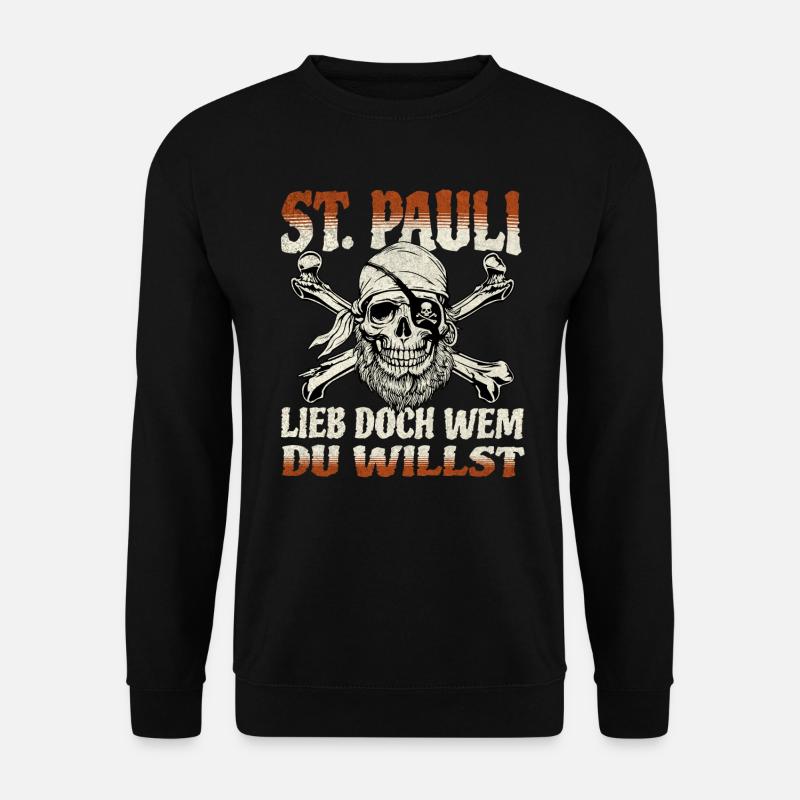 St. Pauli lieb doch wem du willst Fanartikel - Unisex Pullover - Schwarz