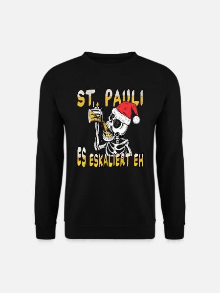 St. Pauli es eskaliert eh Weihnachtsfeier - Unisex Pullover - Schwarz
