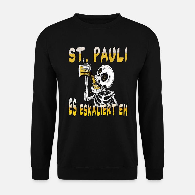 St. Pauli es eskaliert eh Fanartikel - Unisex Pullover - Schwarz