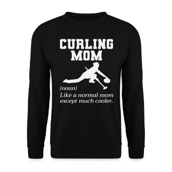 Curling Mom Winter Ice Sport Curler Mothers day - Unisex Sweatshirt - black - Front - Alina (178cm) & Michal (187cm)