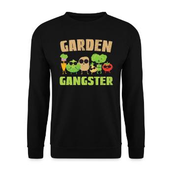 Garden Gangster - Cool Vegetables - Unisex Sweatshirt - black - Front - Alina (178cm) & Michal (187cm)
