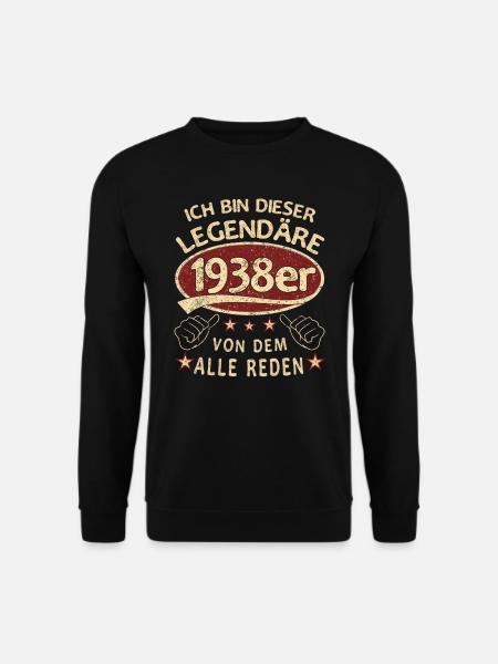 85. Geburtstag 1938 85 er Geburtstag - Unisex Pullover - Schwarz