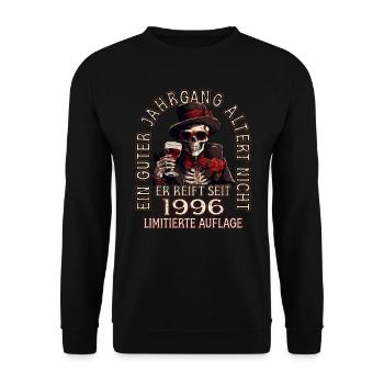 27. Geburtstag 1996 27er Guter Jahrgang - Unisex Pullover - Schwarz - Vorne - Alina (178cm) & Michal (187cm)