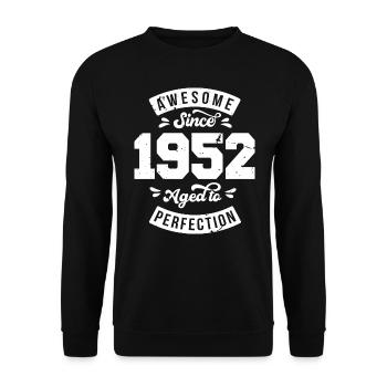 Vintage 1952 Geburtstag - retro 1952 - Unisex Pullover - Schwarz - Vorne - Alina (178cm) & Michal (187cm)