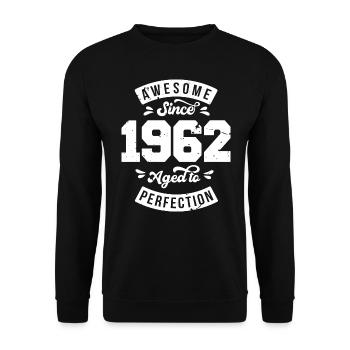 Vintage 1962 Geburtstag - retro 1962 - Unisex Pullover - Schwarz - Vorne - Alina (178cm) & Michal (187cm)