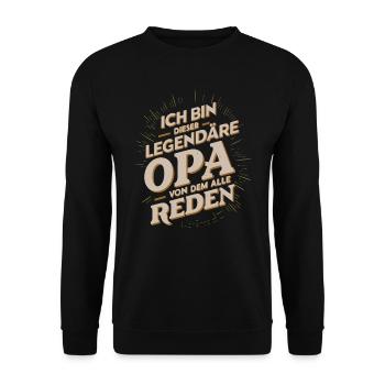 Légendaire grand-père rétro dictant Design - Sweat-shirt Unisexe - noir - Devant - Alina (178cm) & Michal (187cm)