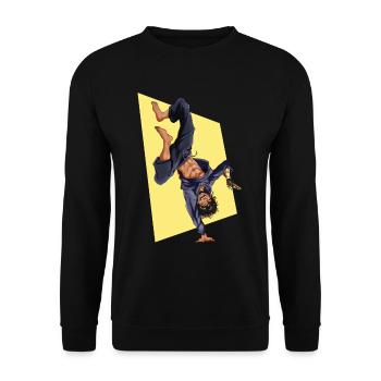 Break Dance - Unisex Sweatshirt - black - Front - Alina (178cm) & Michal (187cm)