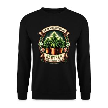 I'm this legendary gardener cannabis - Unisex Sweatshirt - black - Front - Alina (178cm) & Michal (187cm)