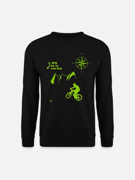 E MTB Berge - Unisex Pullover - Schwarz