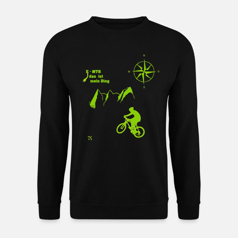 E MTB Berge - Unisex Pullover - Schwarz