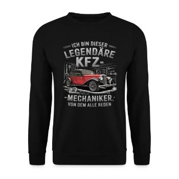 Ich Bin Dieser Legendäre KFZ-Mechaniker - Unisex Pullover - Schwarz - Vorne - Alina (178cm) & Michal (187cm)