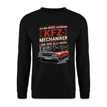 Ich Bin Dieser Legendäre KFZ-Mechaniker - Unisex Pullover - Schwarz - Vorne - Alina (178cm) & Michal (187cm)