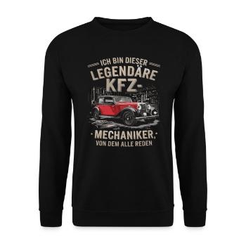 Ich Bin Dieser Legendäre KFZ-Mechaniker - Unisex Pullover - Schwarz - Vorne - Alina (178cm) & Michal (187cm)
