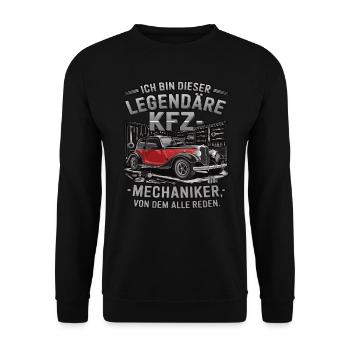Ich Bin Dieser Legendäre KFZ-Mechaniker - Unisex Pullover - Schwarz - Vorne - Alina (178cm) & Michal (187cm)
