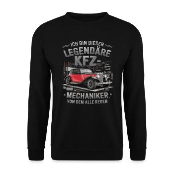 Ich Bin Dieser Legendäre KFZ-Mechaniker - Unisex Pullover - Schwarz - Vorne - Alina (178cm) & Michal (187cm)