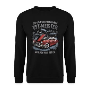 Ich Bin Dieser Legendäre KFZ-Meister - Unisex Pullover - Schwarz - Vorne - Alina (178cm) & Michal (187cm)