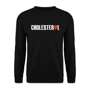 Cholesterol - Unisex Sweatshirt - black - Front - Alina (178cm) & Michal (187cm)