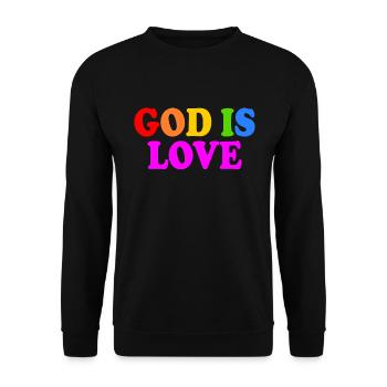 God is love - Sweat-shirt Unisexe - noir - Devant - Alina (178cm) & Michal (187cm)