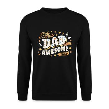 Ce papa est le meilleur, c’est un fait - Sweat-shirt Unisexe - noir - Devant - Alina (178cm) & Michal (187cm)