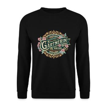 Gärtnerin ich bin dieser legendäre Gärtnerin - Unisex Pullover - Schwarz - Vorne - Alina (178cm) & Michal (187cm)